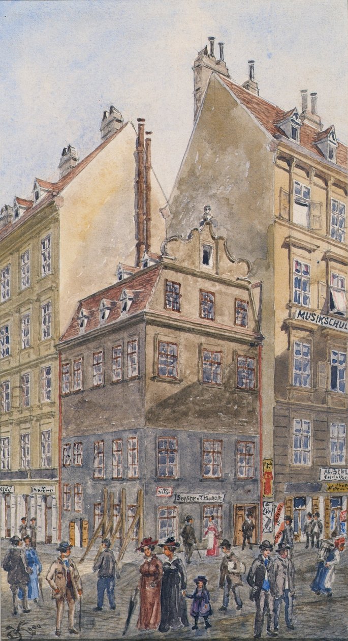 Salzgries i Wien (hjørnet af Tiefer Graben) af Gustav Korompay