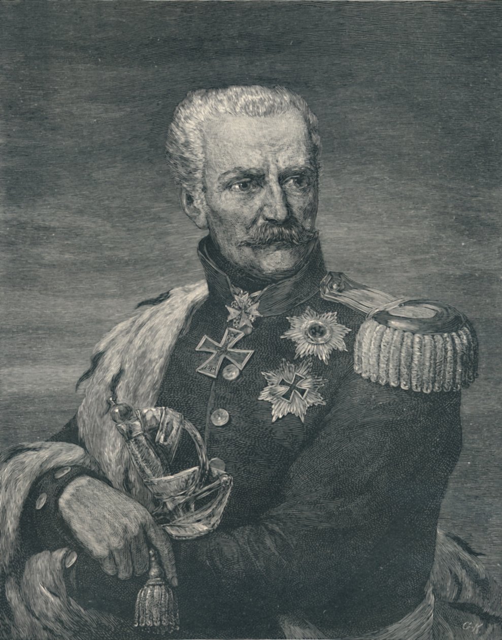 Gebhard Leberecht Von Blucher, Prins af Wahlstadt, c1815-1819, 1896 af Gustav Kruell