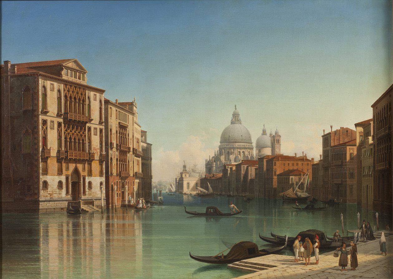 Udsigt over Canal Grande i Venedig, 1860 af Gustaf Wilhelm Palm