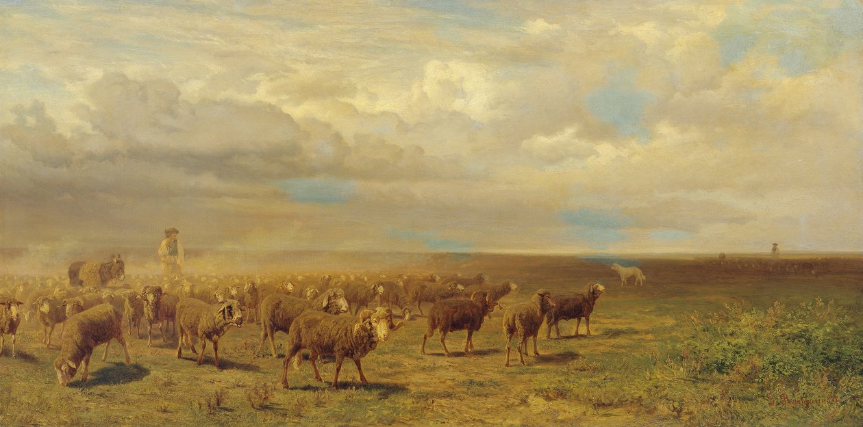 Fjord af får i Puszta af Gustav Ranzoni