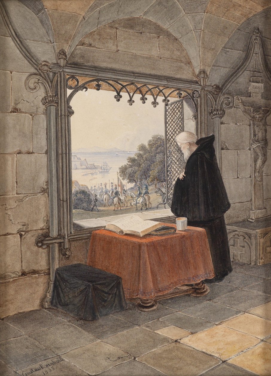 Korsfarer og munk af Gustav Reinhold