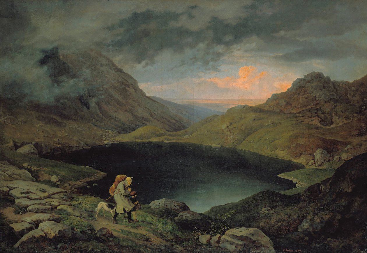 Sø i Riesengebirge, 1839 af Gustav Karl Ludwig Richter