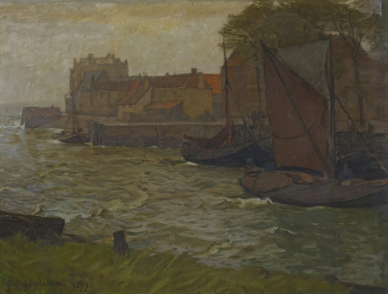 I havnen i Veere af Gustav Schönleber