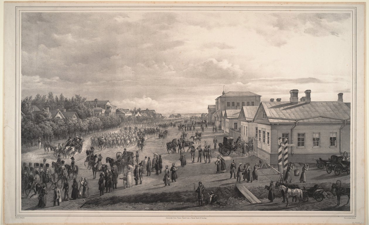 Parade af Chevalier Gardes gennem Krasnoye Selo, 1848 af Gustav Schwarz