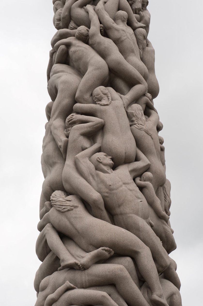 People Monolith, skulptur i Frogner Park, Oslo, Norge (granit) af Gustav Vigeland