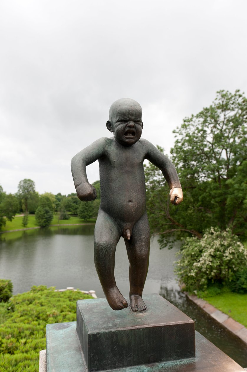 "Sinnatageen" vred dreng, skulptur i Frogner Park, Oslo, Norge (bronze) af Gustav Vigeland