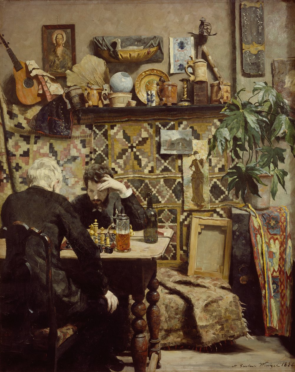 Skakspillere af Gustav Wentzel