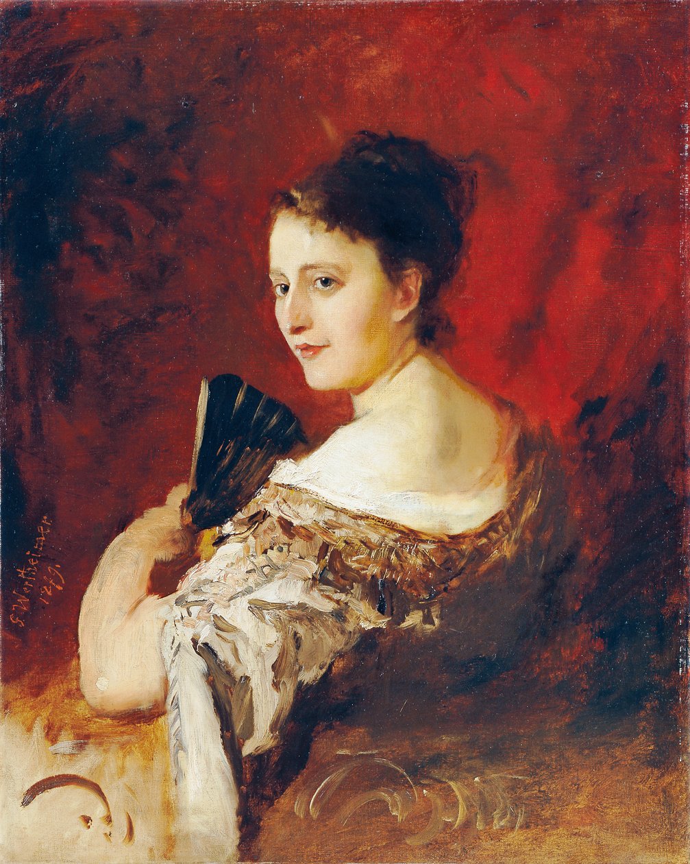 Theresia Fritz i en alder af omkring 18 år af Gustav Wertheimer