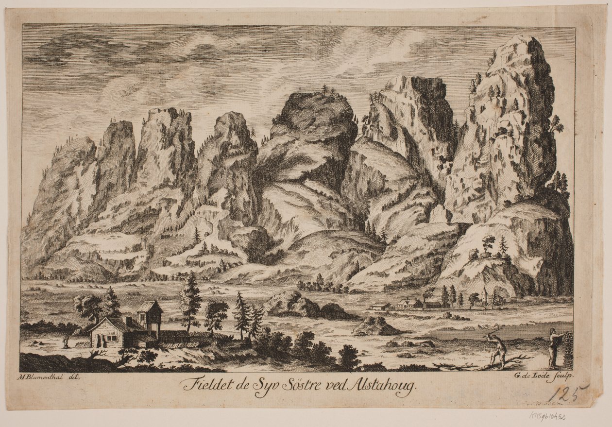 "De syv søstre bjerget ved Alstahaug" af Gustav de Lode
