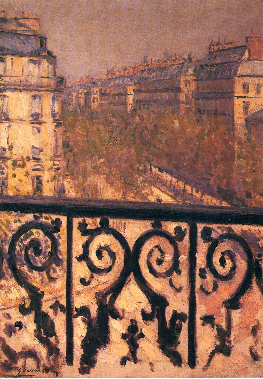 En altan i Paris af Gustave Caillebotte