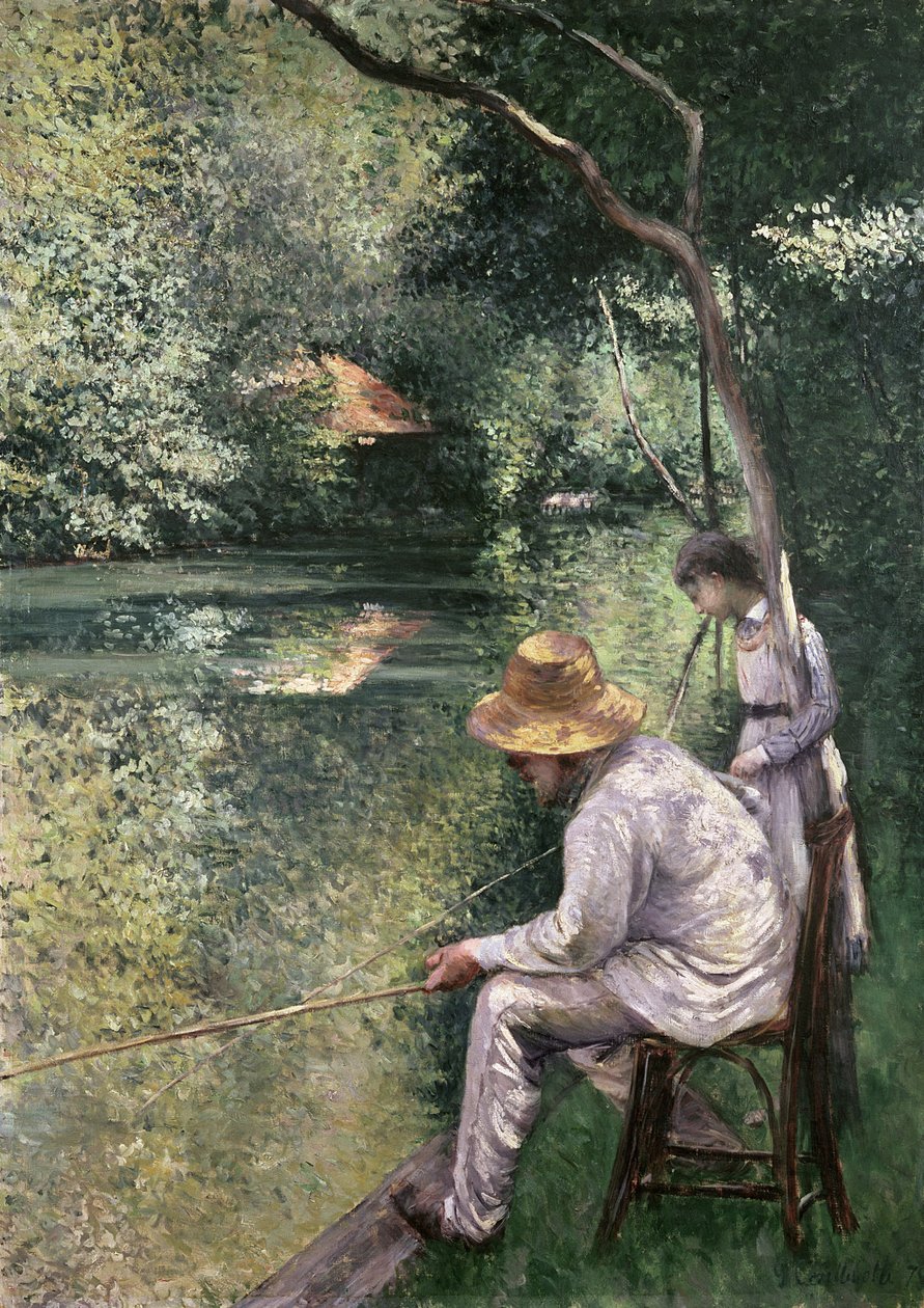Lystfiskeri, 1878 af Gustave Caillebotte