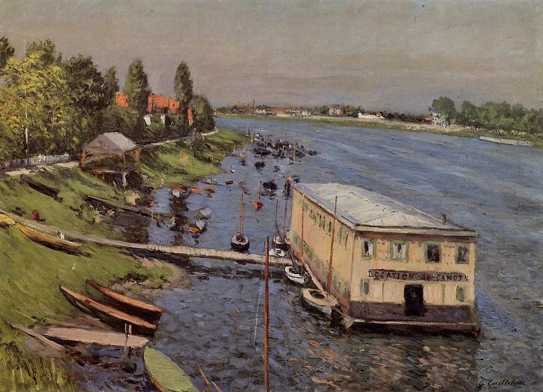 Bådhus i Argenteuil af Gustave Caillebotte
