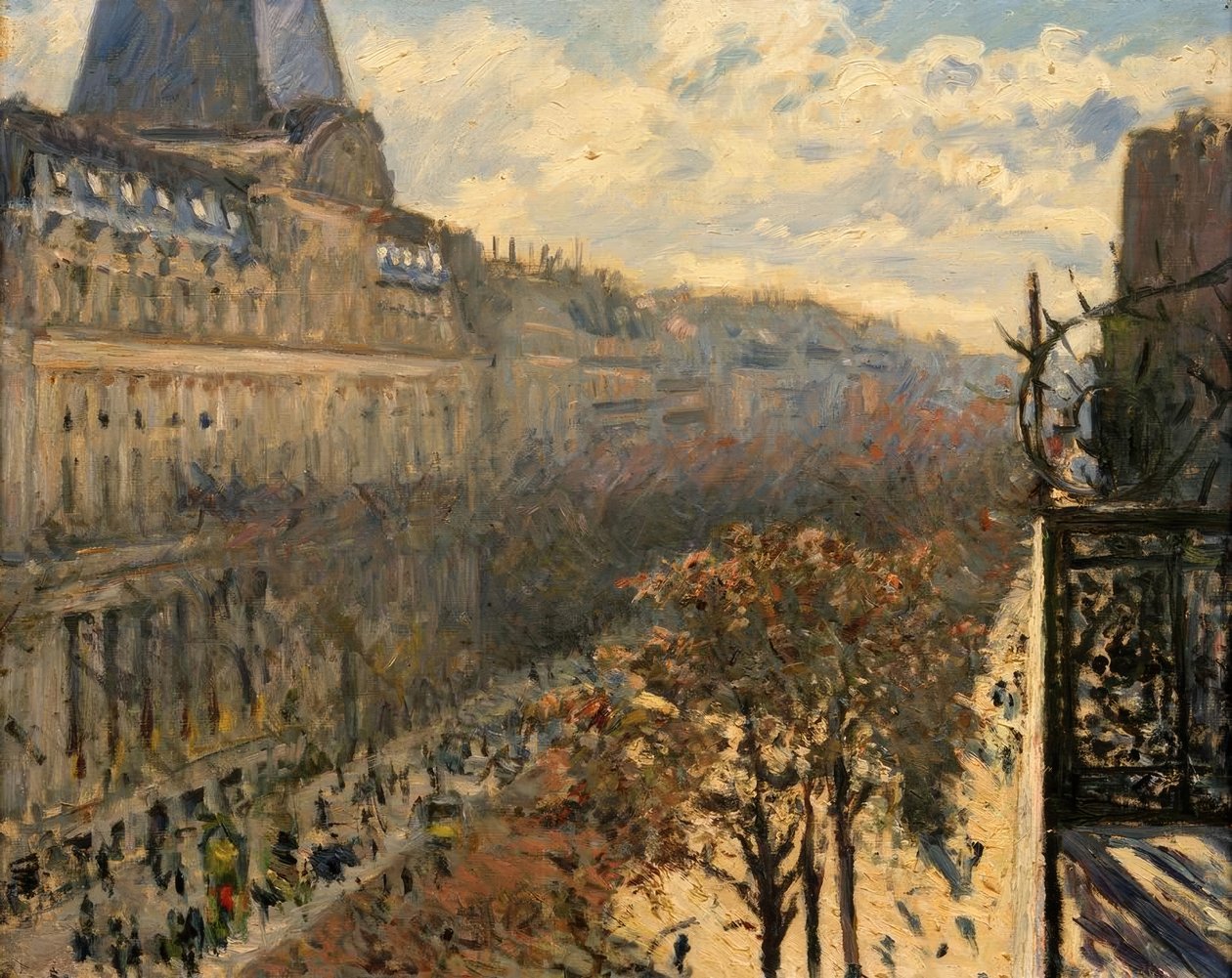 Italienernes Boulevard af Gustave Caillebotte