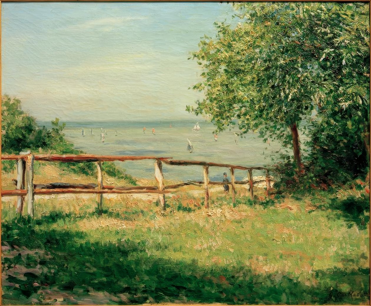 Mark ved havet, Trouville af Gustave Caillebotte