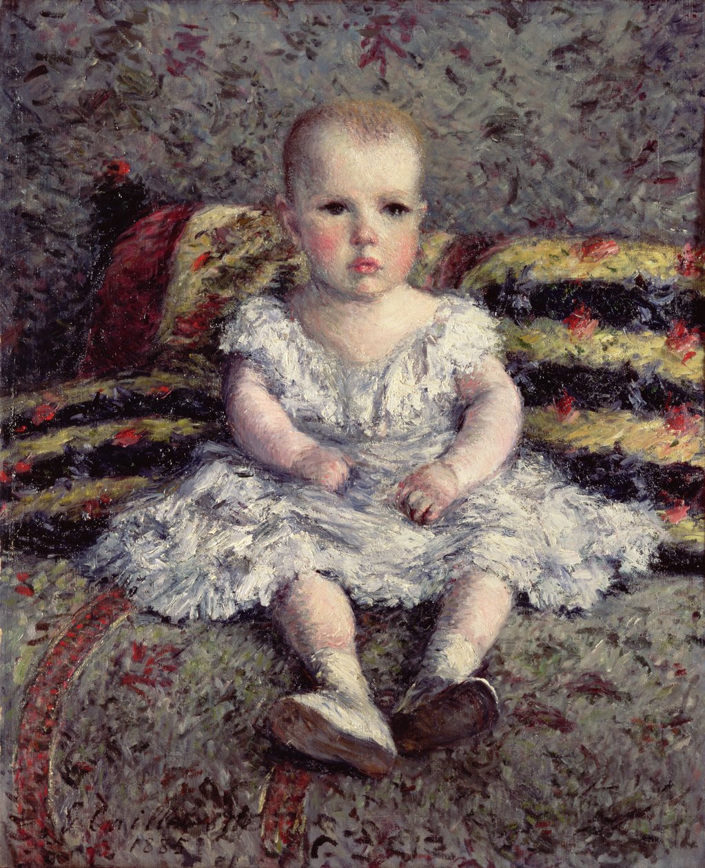 Barn på en sofa, 1885 af Gustave Caillebotte