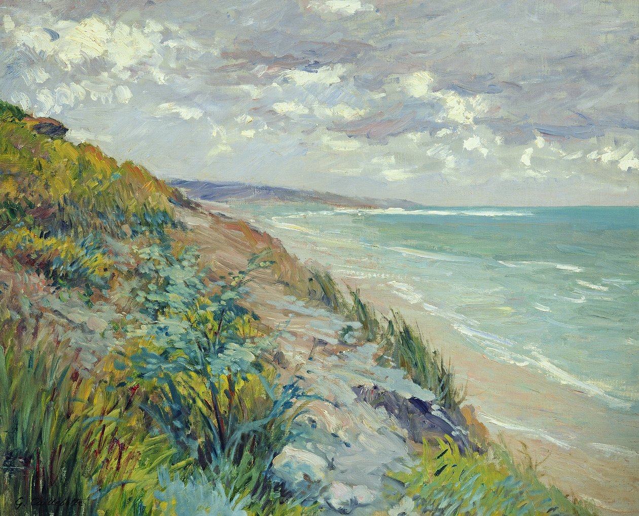 Klipper ved havet ved Trouville af Gustave Caillebotte