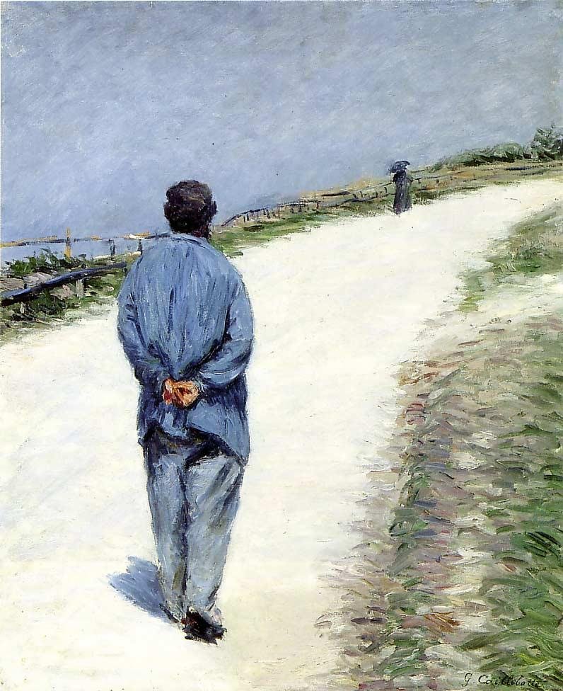 Mand iført bluse af Gustave Caillebotte
