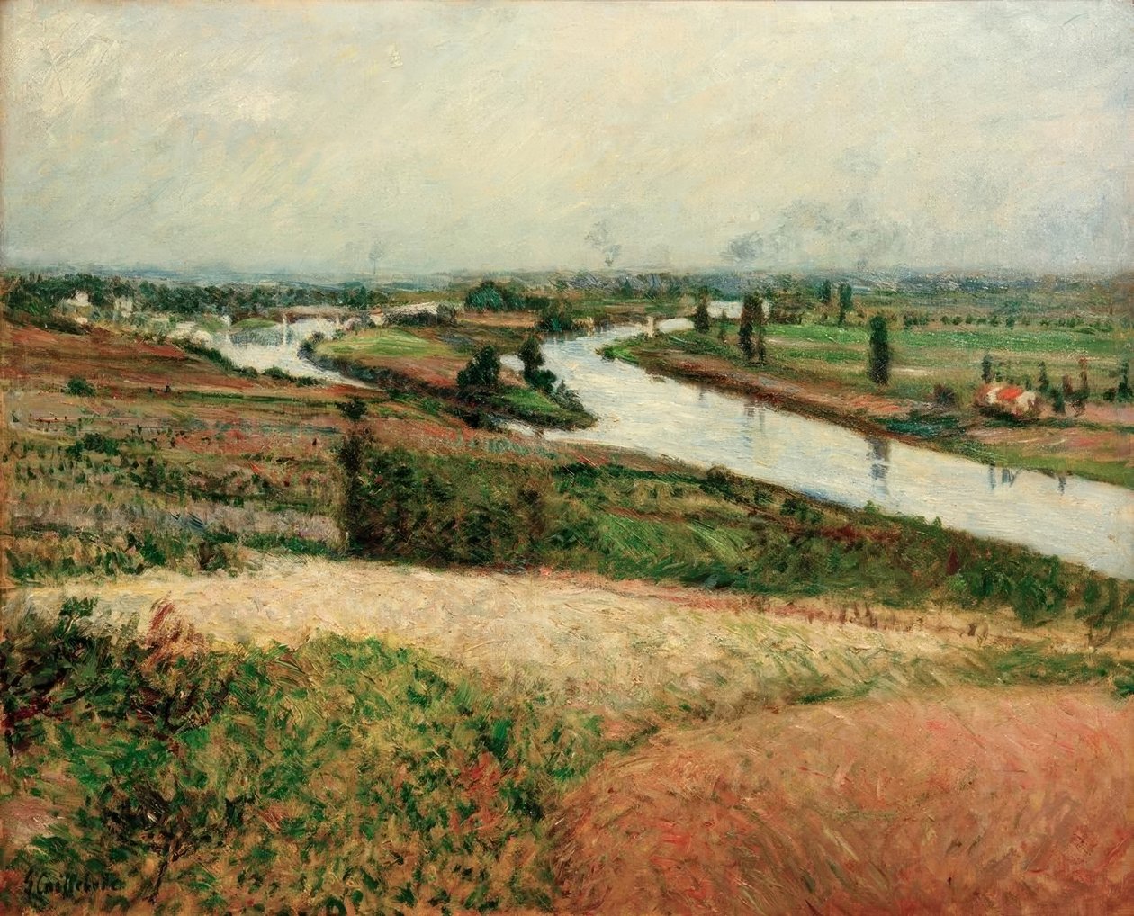 Seinen på spidsen af ​​Epinay af Gustave Caillebotte