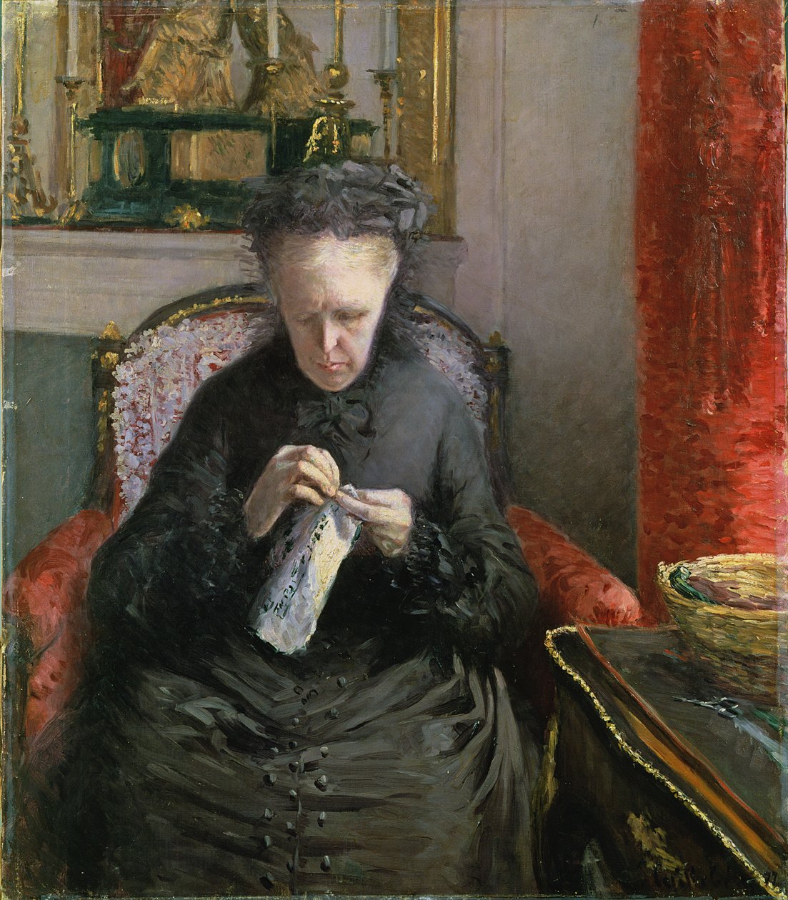 Madame Martial Caillebotte, 1877 af Gustave Caillebotte