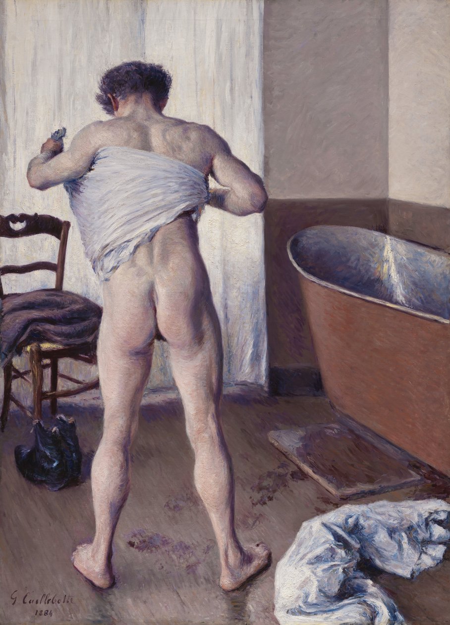 Mand ved sit bad af Gustave Caillebotte