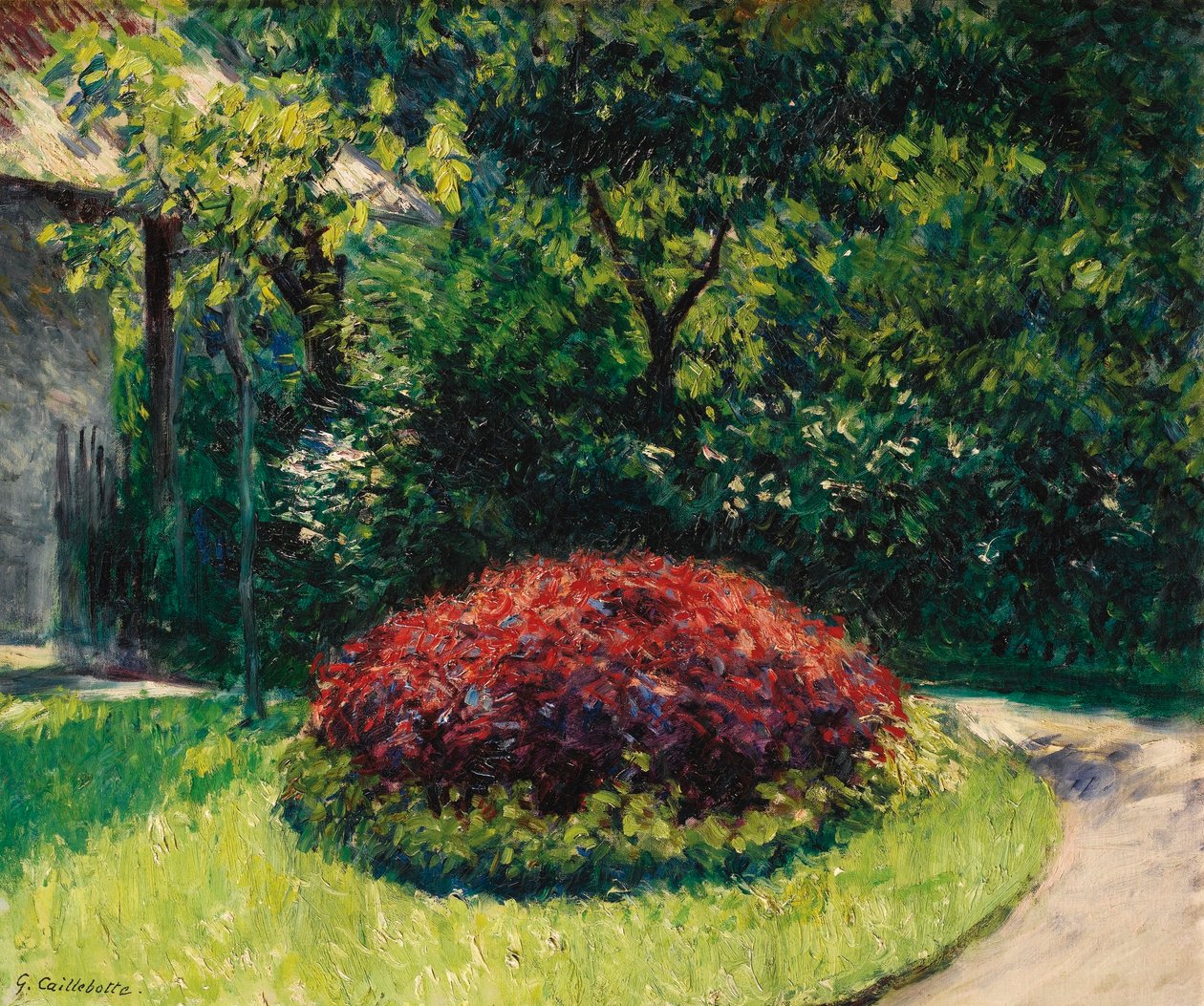Blomsterbed, Petit-Gennevilliers have af Gustave Caillebotte
