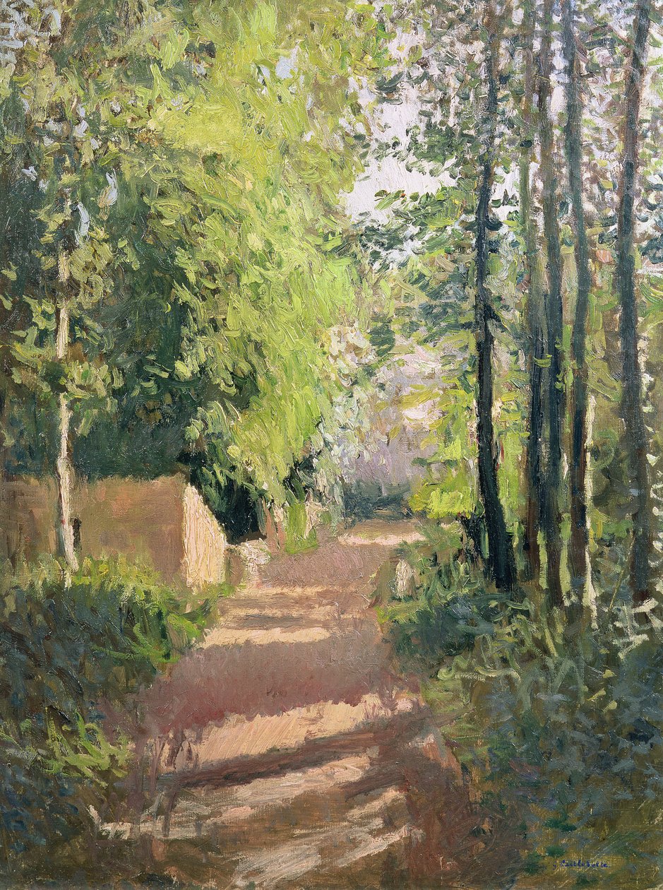 Sti i en skov i Normandiet af Gustave Caillebotte