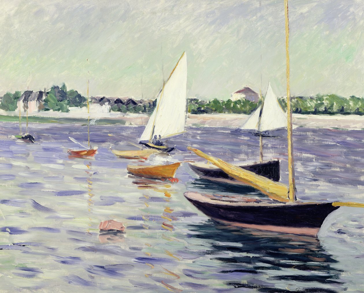 Sejlbåde i Argenteuil, 1891 af Gustave Caillebotte