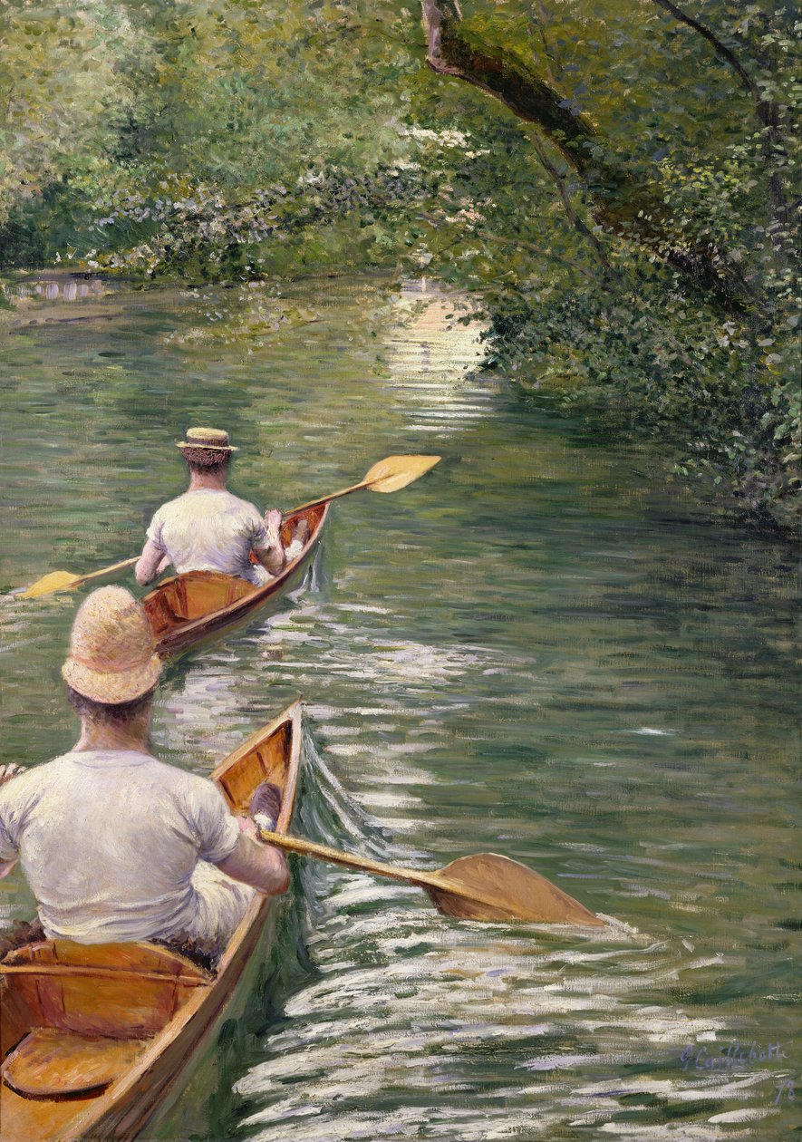 Kanoerne, 1878 af Gustave Caillebotte