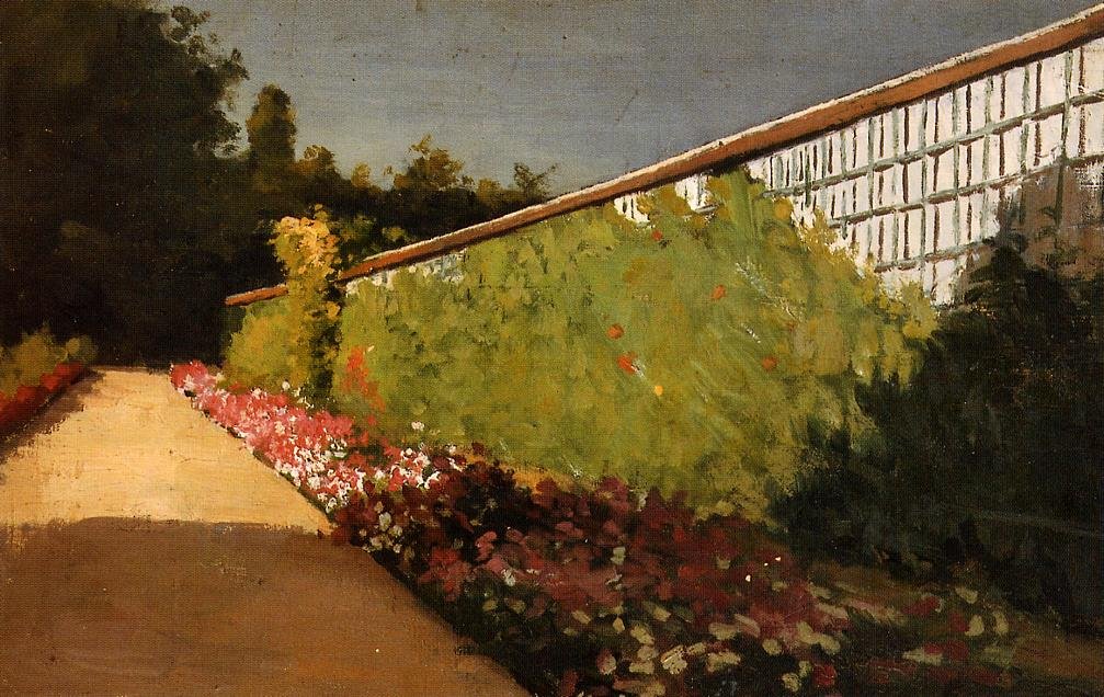Væggen i køkkenhaven, Yerres af Gustave Caillebotte