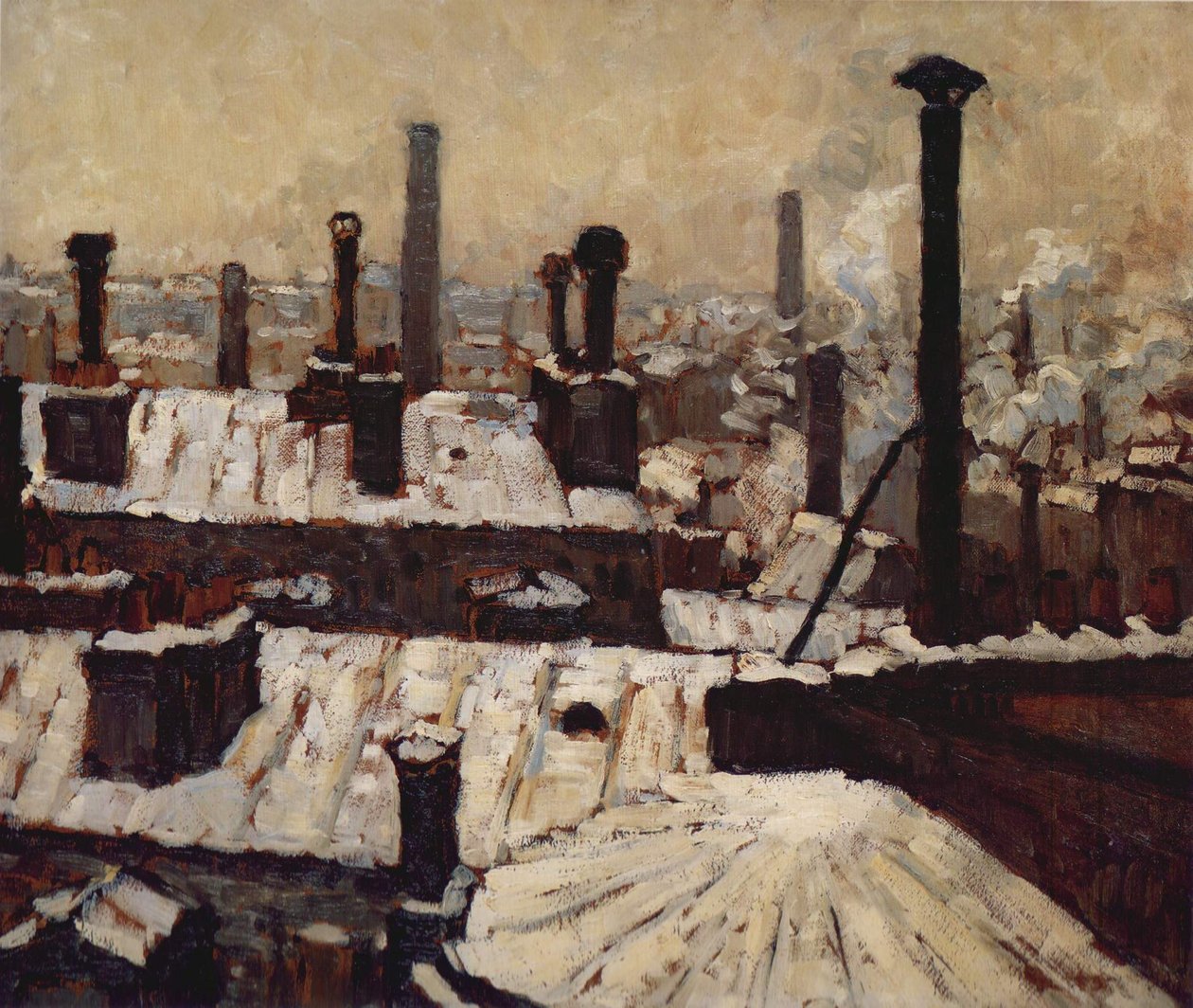 Tage under sneen, Paris af Gustave Caillebotte