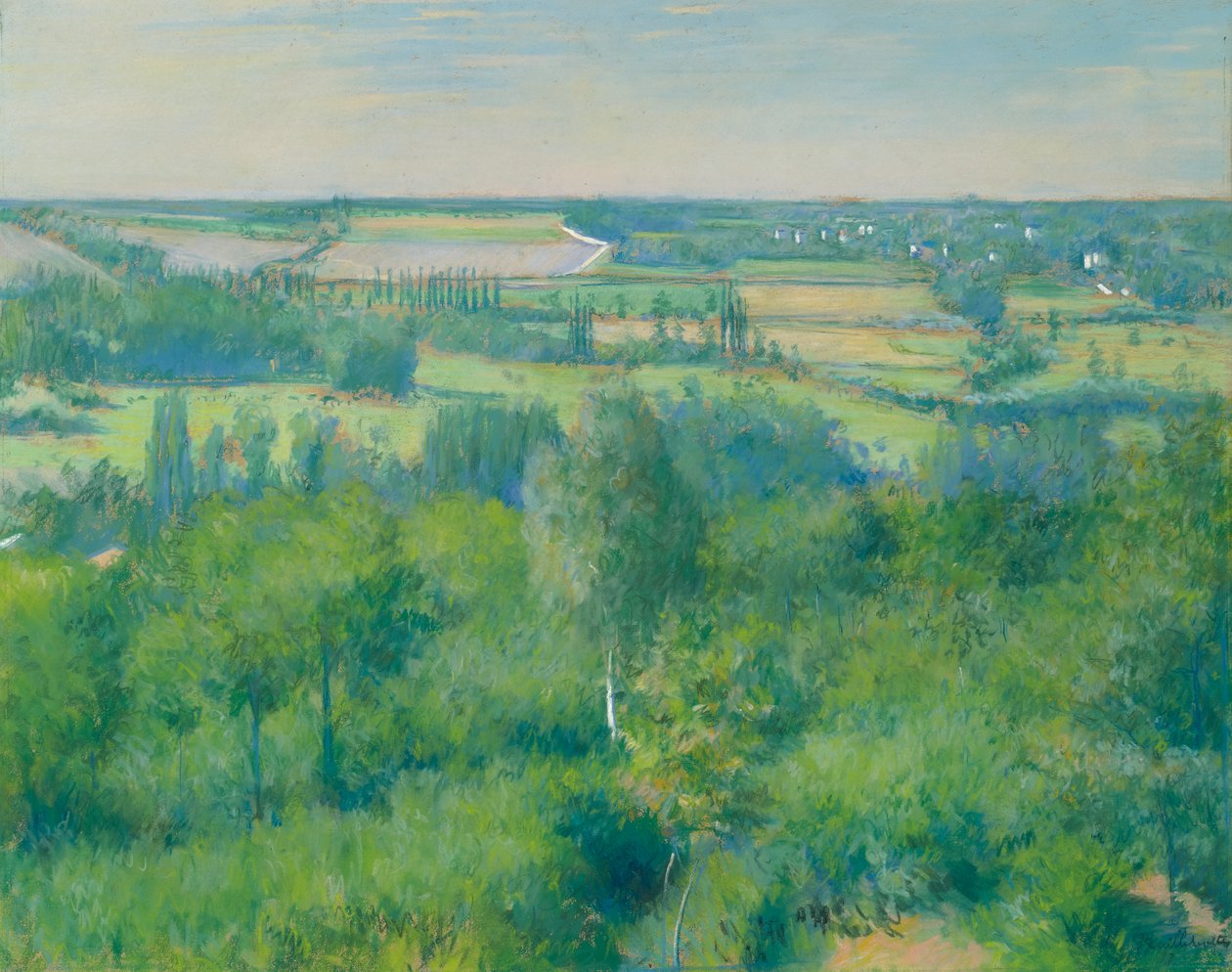 Yerres -dalen af Gustave Caillebotte
