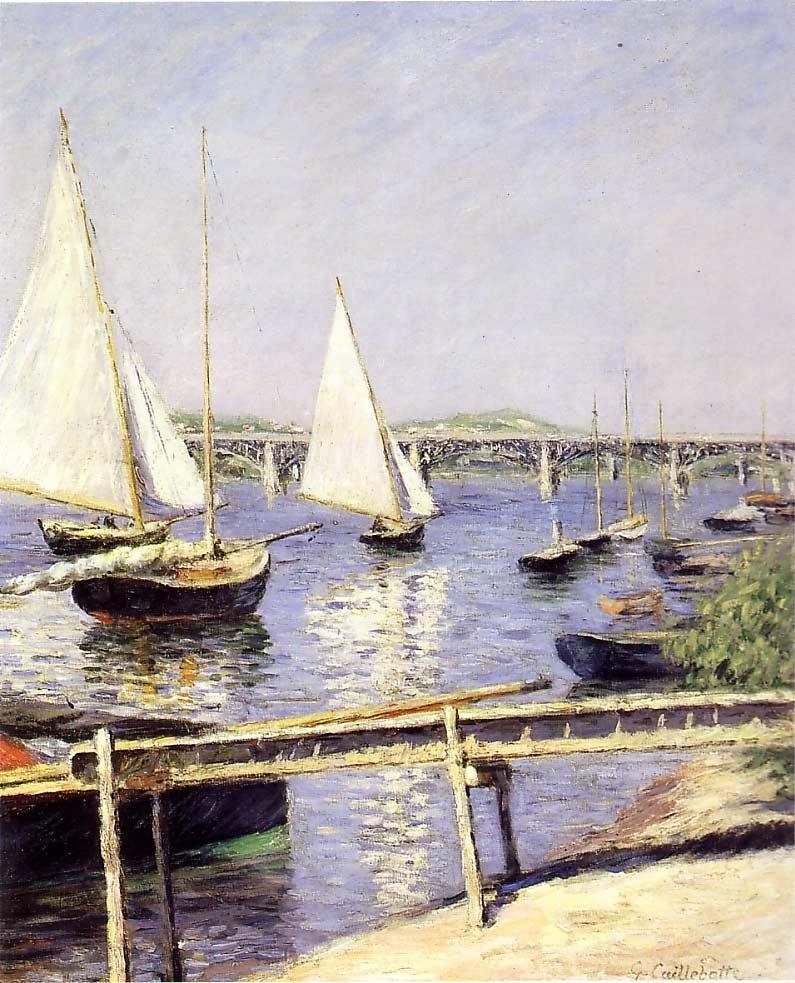 Sejlbåde i Argenteuil af Gustave Caillebotte
