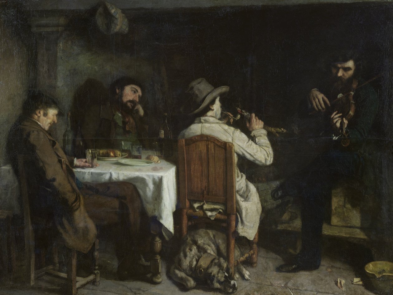 Efter middag på Ornans, 1848 af Gustave Courbet