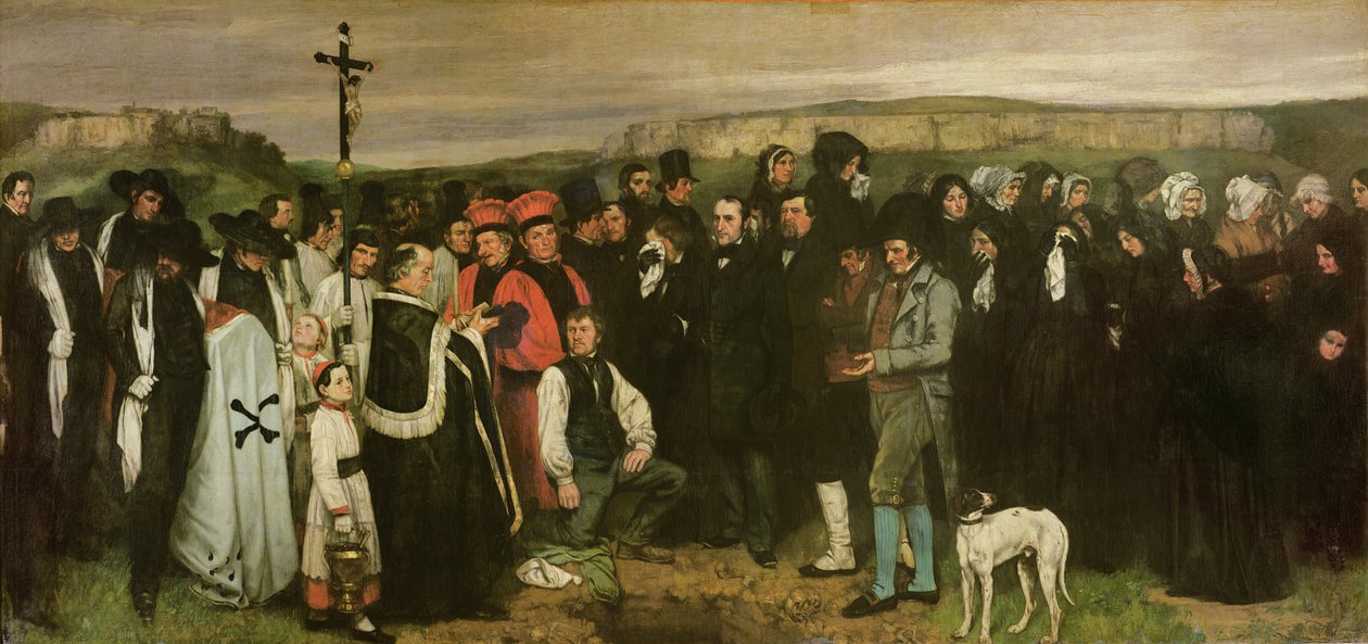 Begravelse i Ornans, 1849-50 af Gustave Courbet