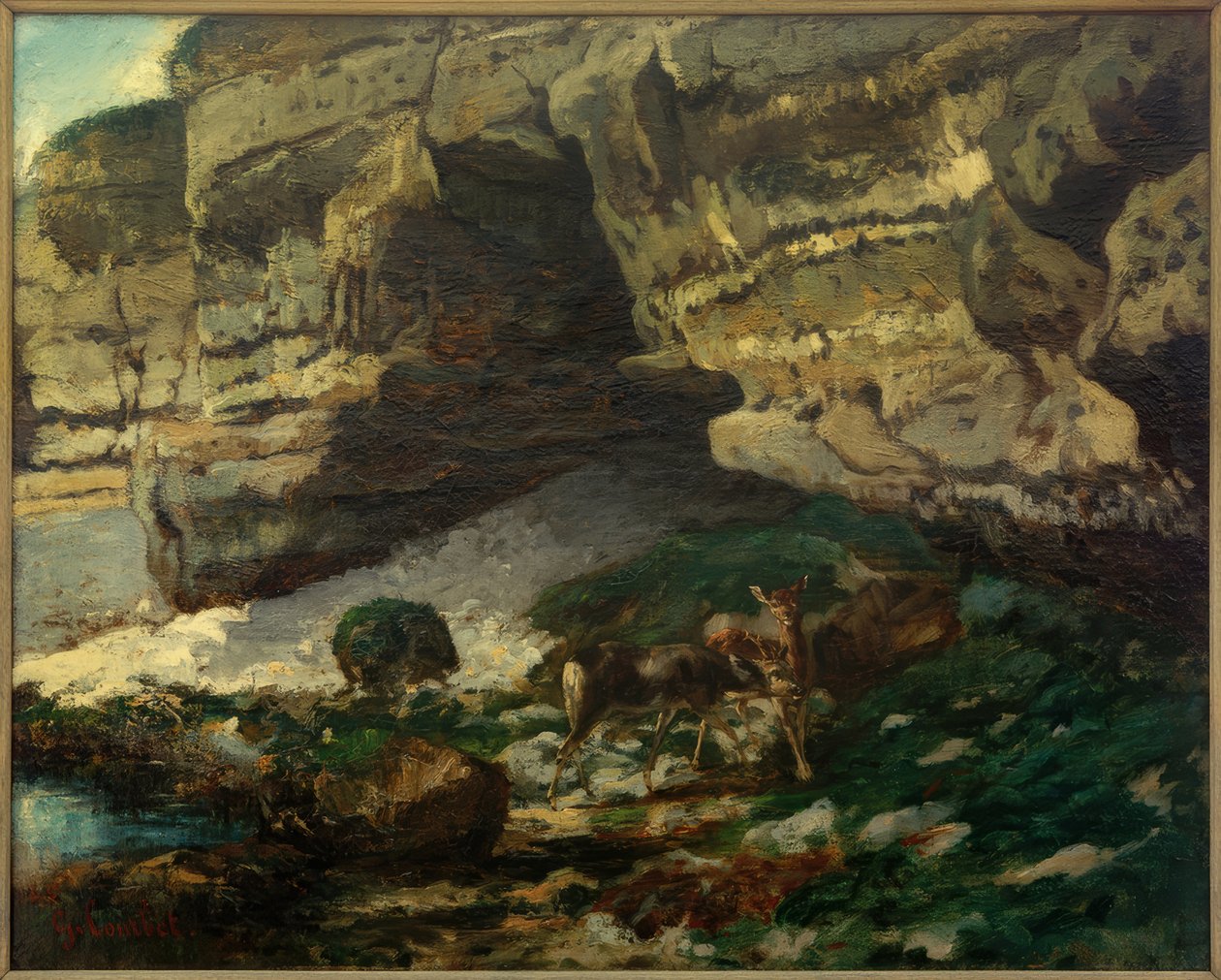 Rådyr ved kilden af Gustave Courbet