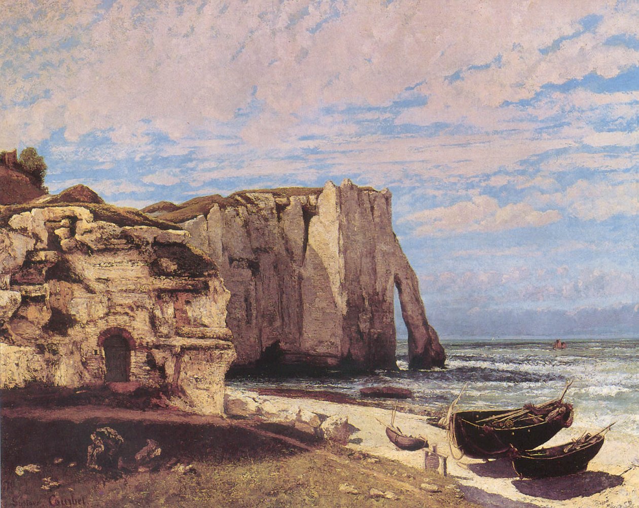 Klipper ved Etretat efter stormen af Gustave Courbet