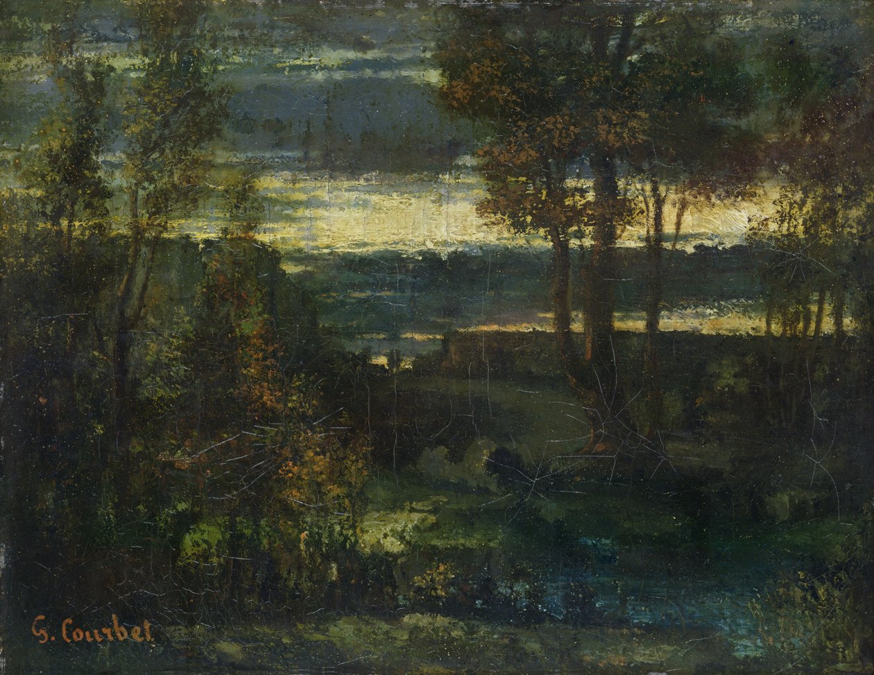 Aftenlandskab af Gustave Courbet