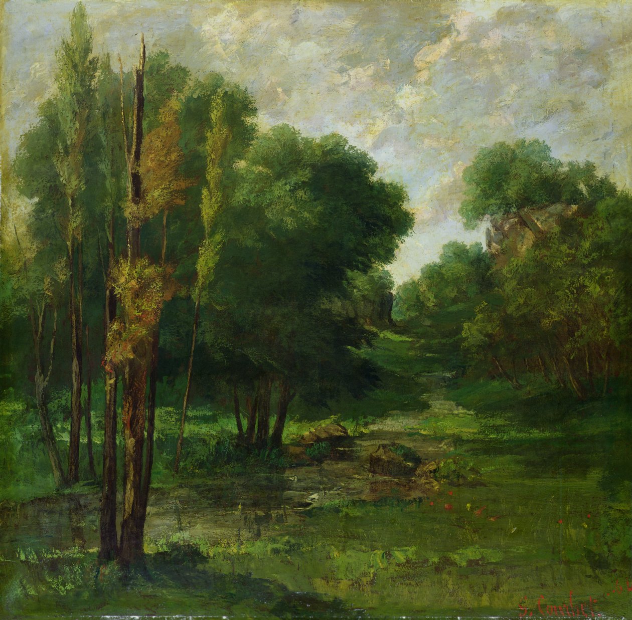 Skovlandskab, 1864 af Gustave Courbet