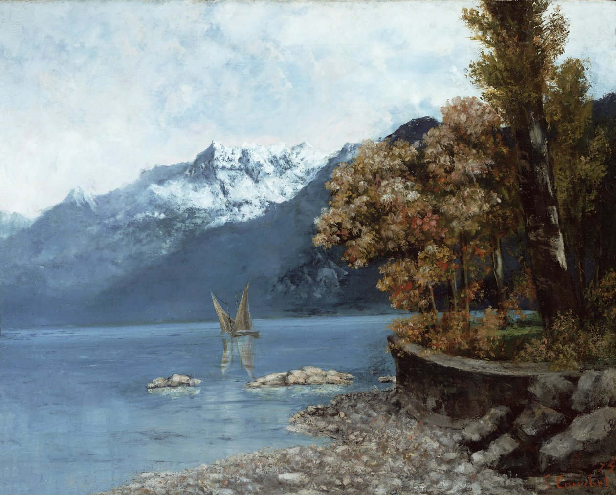 Lake Leman, 1874 af Gustave Courbet