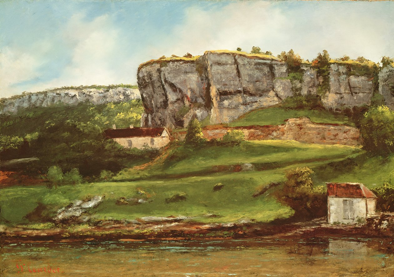 Landskab sandsynligvis af Creux-Billard-regionen i Jura af Gustave Courbet