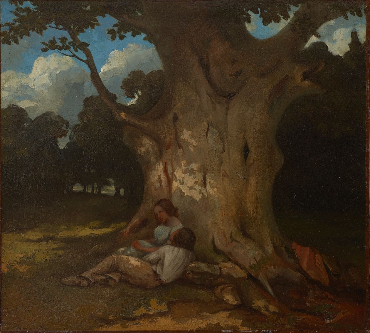 Den store eg af Gustave Courbet