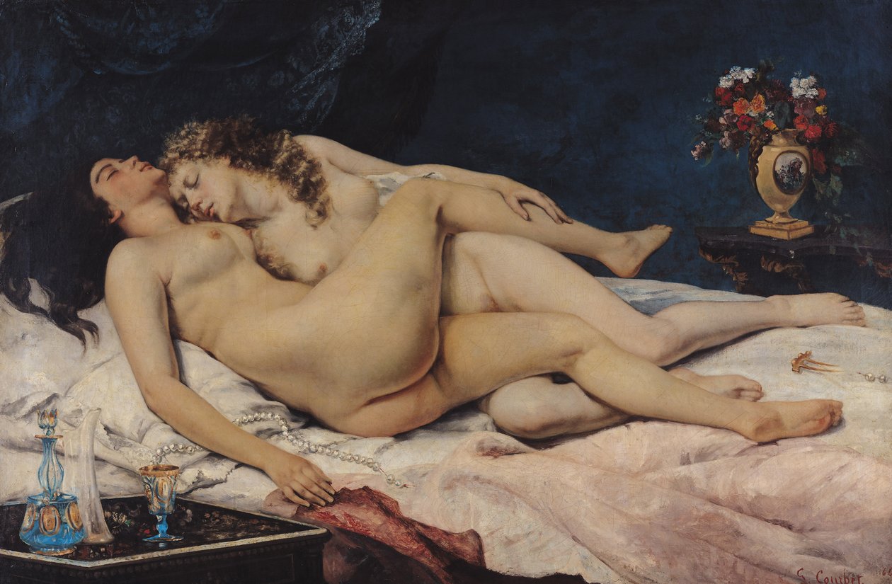 Søvn, 1866 af Gustave Courbet