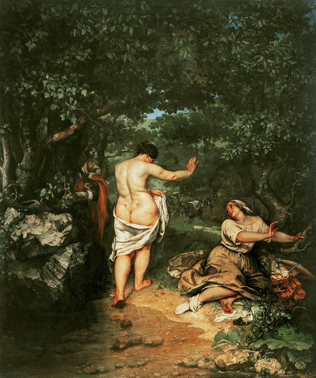 De badende, 1853 af Gustave Courbet
