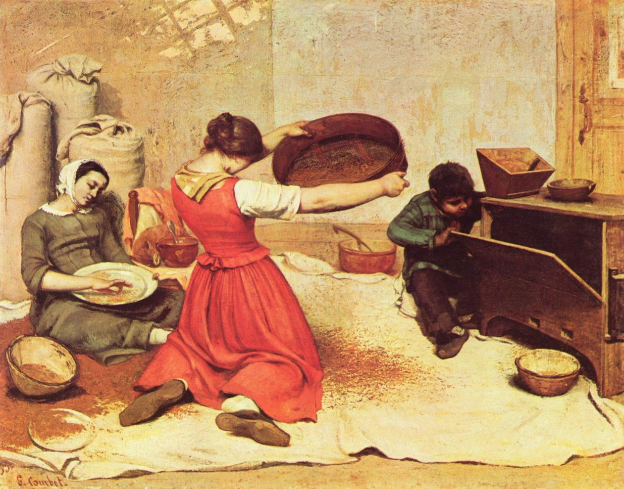 Hvede Screeners af Gustave Courbet