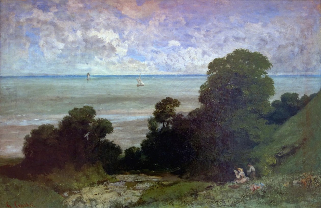 Marine eller Vue dHonfleur af Gustave Courbet