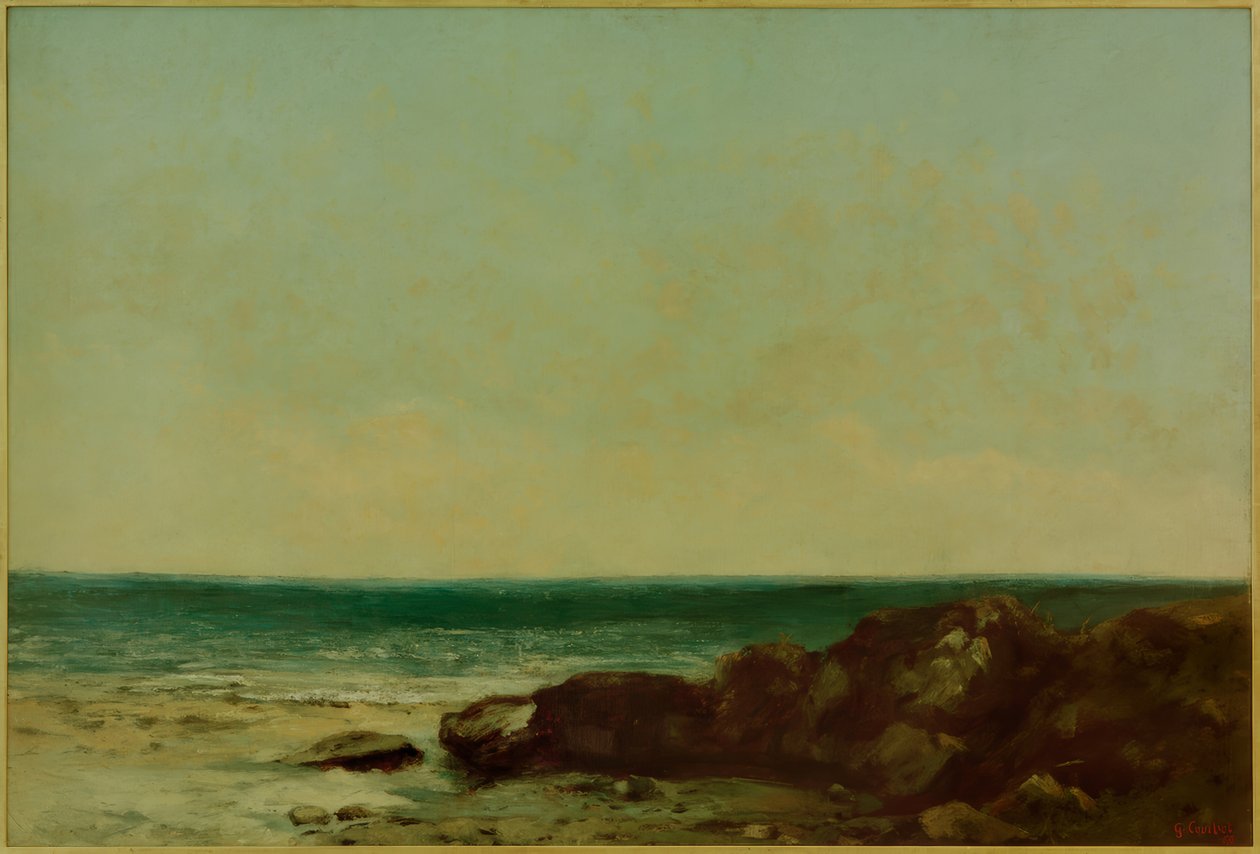 Havkyst (Middelhavet) af Gustave Courbet