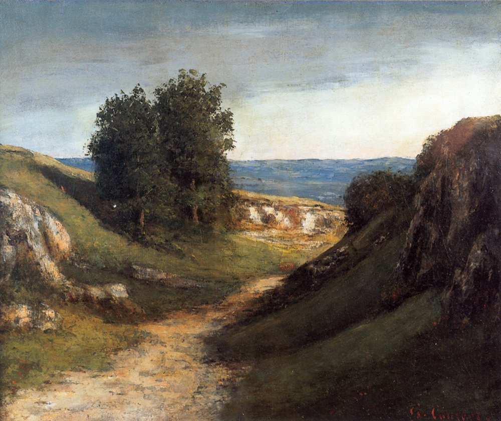 Guyere landskab af Gustave Courbet