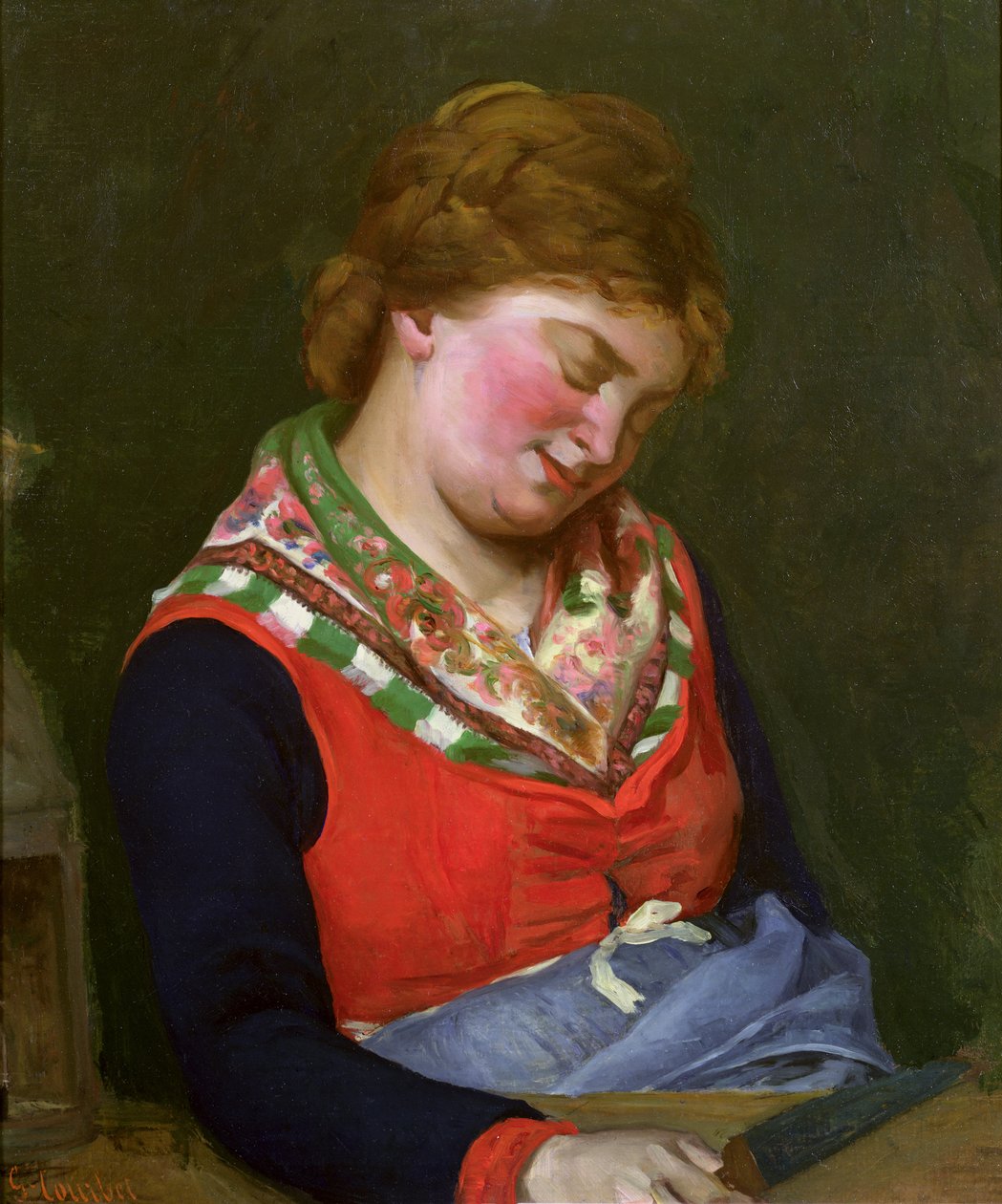 Sovende bondekvinde, 1853 af Gustave Courbet