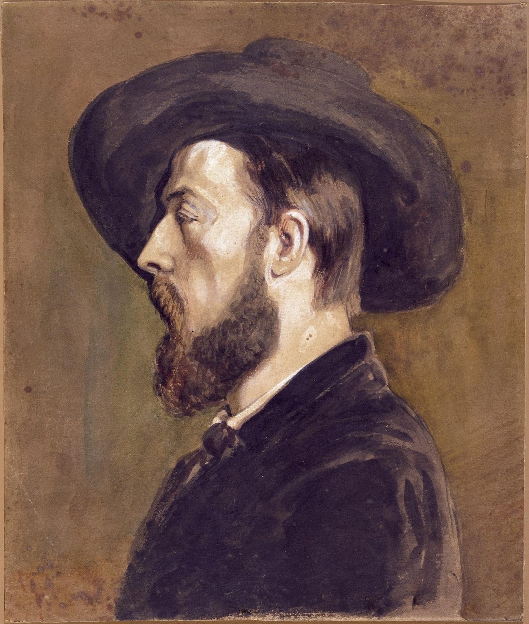 Portræt af Jongkind af Gustave Courbet