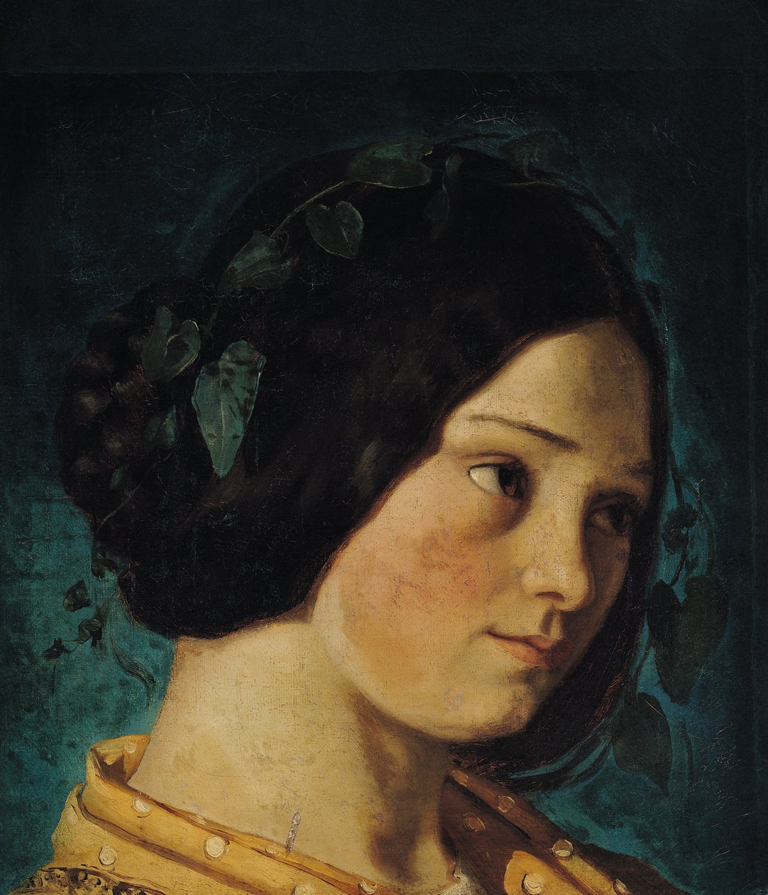 Portræt af Zelie Courbet, ca. 1842 af Gustave Courbet